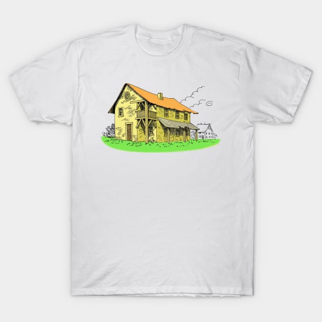 House in old Europe style_02_light color T-Shirt by Olekter